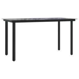 Berkfield Home 7 Piece Garden Dining Set Black Steel & Textilene - thumbnail 4