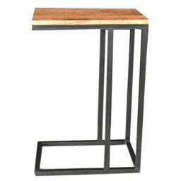 Jaipur Furniture Ltd Industrial Side Table -Sawn Finish - Mango Wood/Iron - L25 x W40 x H60 cm - PP Sawn Finish in Brown - thumbnail 2