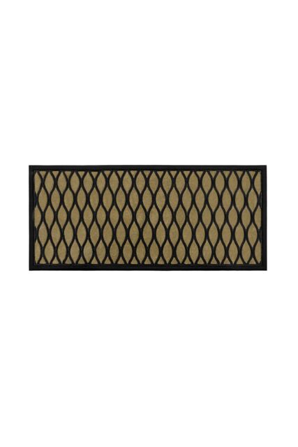 JVL Vienna Rubber Backed Scraper Doormat 45x100cm Droplet in Natural - Size: 45 cm x 100 cm - image 1