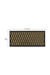 JVL Vienna Rubber Backed Scraper Doormat 45x100cm Droplet in Natural - Size: 45 cm x 100 cm - thumbnail 5