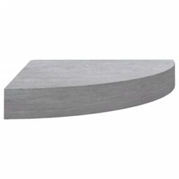 Berkfield Home Wall Corner Shelves 2 pcs Concrete Grey 35x35x3.8 cm MDF - thumbnail 4