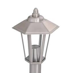 Berkfield Home Outdoor Floor Lamp Silver 120 cm Stainless Steel - thumbnail 6