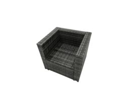 Fimous Rattan Garden Furniture Firepit Dining Set 9 Seater Lounge Sofa Table Set with 2 side table 4 Footstool in Dark Grey - thumbnail 4