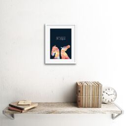 "Artery8 Wall Art Print Marble Kelpies Falkirk Scotland Framed 9X7 in White - Size: W7"" x H9""" - thumbnail 2