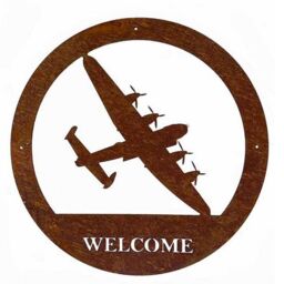 Poppyforge Lancaster Welcome Wall Art - Large - Steel - W49.5 x H49.5 cm - BM/RtR in Brown - thumbnail 2