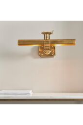 Netlighting Winchester 2 Light Picture Wall Light Lamp Brass LED E14 in Gold - thumbnail 3