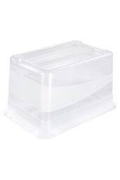 Keeeper Set of 3 Storage Crystal-Box 52 Litre with Lid - Transparent in Clear - thumbnail 4