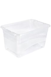 Keeeper Set of 3 Storage Crystal-Box 52 Litre with Lid - Transparent in Clear - thumbnail 3