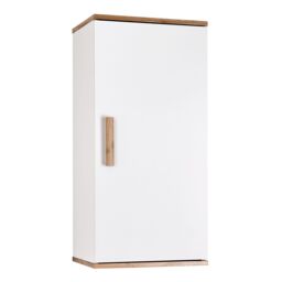 Showerdrape Nola Matt White & Bamboo Single Wall Bathroom Cabinet - thumbnail 5