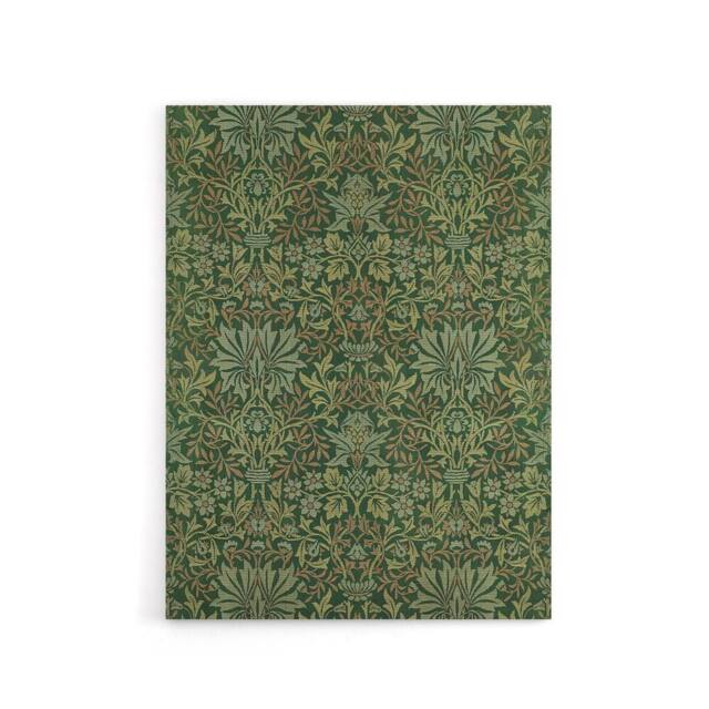 "Artery8 Flower Garden Textile Pattern Canvas Wall Art Print W. Morris in Green - Size: W18"" x H24""" - image 1