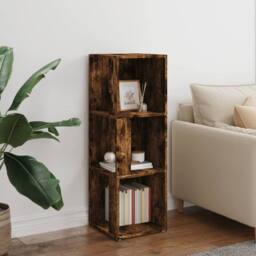 Berkfield Home Classic Corner Cabinet Smoked Oak 33x33x100 cm Engineered Wood in Brown - Size: 33 x 33 x 100 cm - thumbnail 1