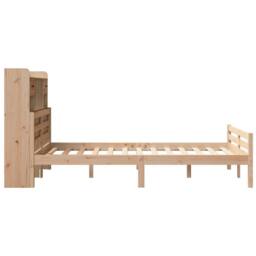 Berkfield Home Bookcase Bed without Mattress 135x190 cm Double Solid Wood Pine in Light Brown - thumbnail 5