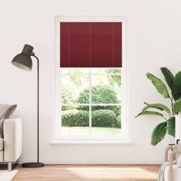 Berkfield Home Pleated Blind Bordeaux Red 110x200 cm Fabric Width 109.4 cm Polyester - thumbnail 2