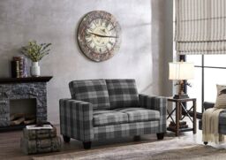 Home Detail Enderby Velvet 2 Seater Sofa in Dark Grey - thumbnail 1