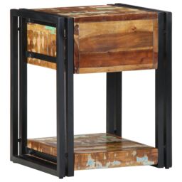Berkfield Home Bedside Cabinets 2 pcs 40x35x50 cm Solid Wood Reclaimed in Brown - Size: 40 x 35 x 50 cm - thumbnail 6