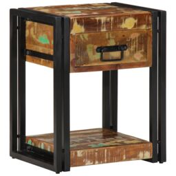 Berkfield Home Bedside Cabinets 2 pcs 40x35x50 cm Solid Wood Reclaimed in Brown - Size: 40 x 35 x 50 cm