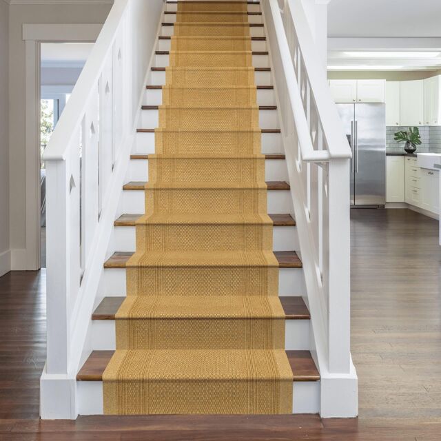 runrug Beige Aztec Stair Carpet Runner - Size: 80 cm x 720 cm - image 1