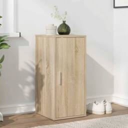 Berkfield Home Shoe Cabinet Sonoma Oak 32x35x70 cm Engineered Wood in Light Tan - Size: 32 x 35 x 70 cm - thumbnail 2