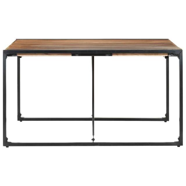 Berkfield Home Beautiful Dining Table 140x140x75 cm Solid Wood with Sheesham Finish in Brown - Size: 140 x 140 x 75 cm - image 1