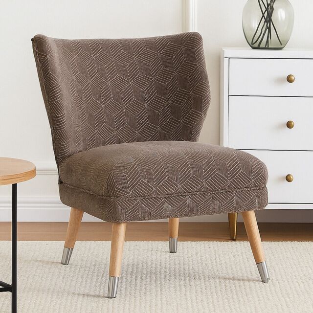 Orsina Elegant Grey Chenille Wingback Chair, Modern Grey Highback Chair, Stylish Mid-century Armchair For Hallways - image 1