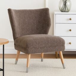 Orsina Elegant Grey Chenille Wingback Chair, Modern Grey Highback Chair, Stylish Mid-century Armchair For Hallways - thumbnail 1