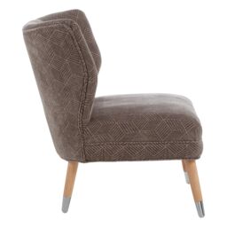 Orsina Elegant Grey Chenille Wingback Chair, Modern Grey Highback Chair, Stylish Mid-century Armchair For Hallways - thumbnail 3