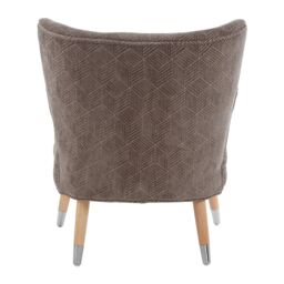 Orsina Elegant Grey Chenille Wingback Chair, Modern Grey Highback Chair, Stylish Mid-century Armchair For Hallways - thumbnail 4