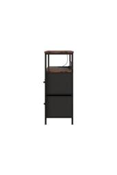 Living and Home 5-Drawer Metal Frame Chest of Drawers Storage Cabinet with Power Strip in Black - thumbnail 9