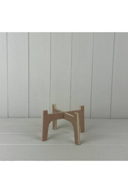 KDMD Small Natural Slot-together (Flat Pack) Plant Stand For 12cm Pot - image 1