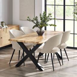 Cheshire Elowen Elegant Calico Dining Chairs - Set of 2 in Ecru - thumbnail 7
