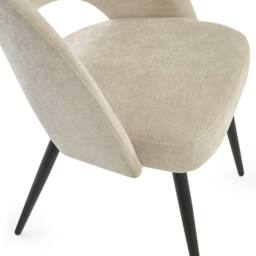Cheshire Elowen Elegant Calico Dining Chairs - Set of 2 in Ecru - thumbnail 5
