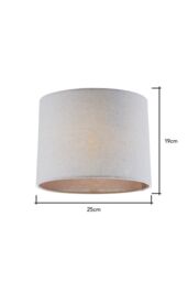 BHS Lighting Mira Small Linen Easy Fit Light Shade in Grey - Size: 25 cm diameter x 19 cm high - thumbnail 5