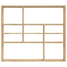 Berkfield Home Wall Shelf Sonoma Oak 90x16x78 cm Engineered Wood in Brown - Size: 90 x 16 x 78 cm - thumbnail 4