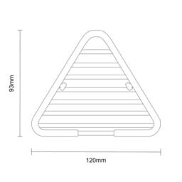 Showerdrape Clasico Wall Mounted Stainless Steel Chrome Small Basket in Silver - thumbnail 2