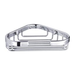 Showerdrape Clasico Wall Mounted Stainless Steel Chrome Small Basket in Silver - thumbnail 3