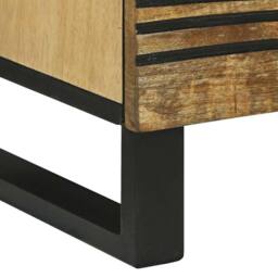 Berkfield Home Bedside Cabinets - 2 pcs, 40x33.5x46 cm, Solid Mango Wood in Beige - Size: 40x33.5x46 cm - thumbnail 8
