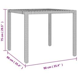 Berkfield Home 5 Piece Garden Dining Set Grey Poly Rattan&Solid Wood Acacia - thumbnail 9