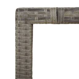 Berkfield Home 5 Piece Garden Dining Set Grey Poly Rattan&Solid Wood Acacia - thumbnail 8