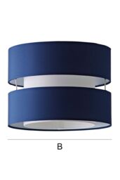 ValueLights Sophia Small 26cm Drum Easy Fit Ceiling Light Lamp Shade with Bulb in Navy - Size: 10 inches - thumbnail 8
