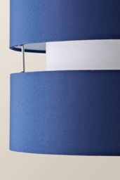 ValueLights Sophia Small 26cm Drum Easy Fit Ceiling Light Lamp Shade with Bulb in Navy - Size: 10 inches - thumbnail 4