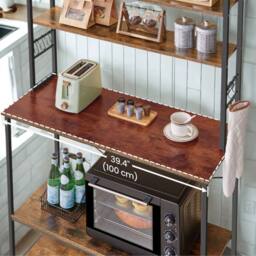 Pirlo Plush Industrial 6 Tier Kitchen Storage Rack With Shelves in Brown - thumbnail 6
