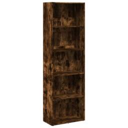 Berkfield Home Bookcase Smoked Oak 60x30x189 cm Engineered Wood in Brown - Size: 60 x 30 x 189 cm - thumbnail 1