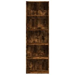 Berkfield Home Bookcase Smoked Oak 60x30x189 cm Engineered Wood in Brown - Size: 60 x 30 x 189 cm - thumbnail 4