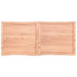 Berkfield Home Table Top Light Brown 140x60x(2-6)cm Treated Solid Wood Live Edge - thumbnail 3