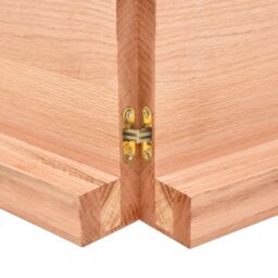 Berkfield Home Table Top Light Brown 140x60x(2-6)cm Treated Solid Wood Live Edge - thumbnail 6