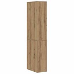 Berkfield Home Narrow Bathroom Cupboard with Wheels Artisian Oak Engineered Wood in Brown - thumbnail 7