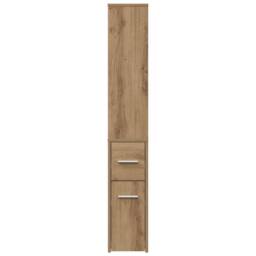 Berkfield Home Narrow Bathroom Cupboard with Wheels Artisian Oak Engineered Wood in Brown - thumbnail 5