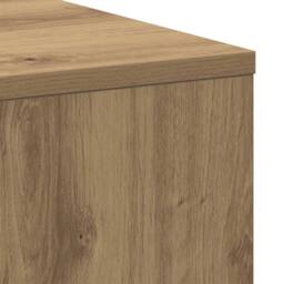 Berkfield Home Narrow Bathroom Cupboard with Wheels Artisian Oak Engineered Wood in Brown - thumbnail 9