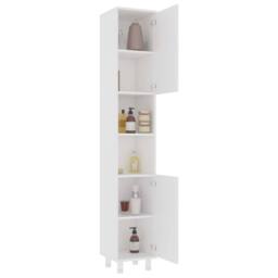 Berkfield Home Sturdy Bathroom Cabinet White 30x30x179 cm Engineered Wood - Size: 30 x 30 x 179 cm - thumbnail 1