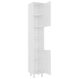 Berkfield Home Sturdy Bathroom Cabinet White 30x30x179 cm Engineered Wood - Size: 30 x 30 x 179 cm - thumbnail 4